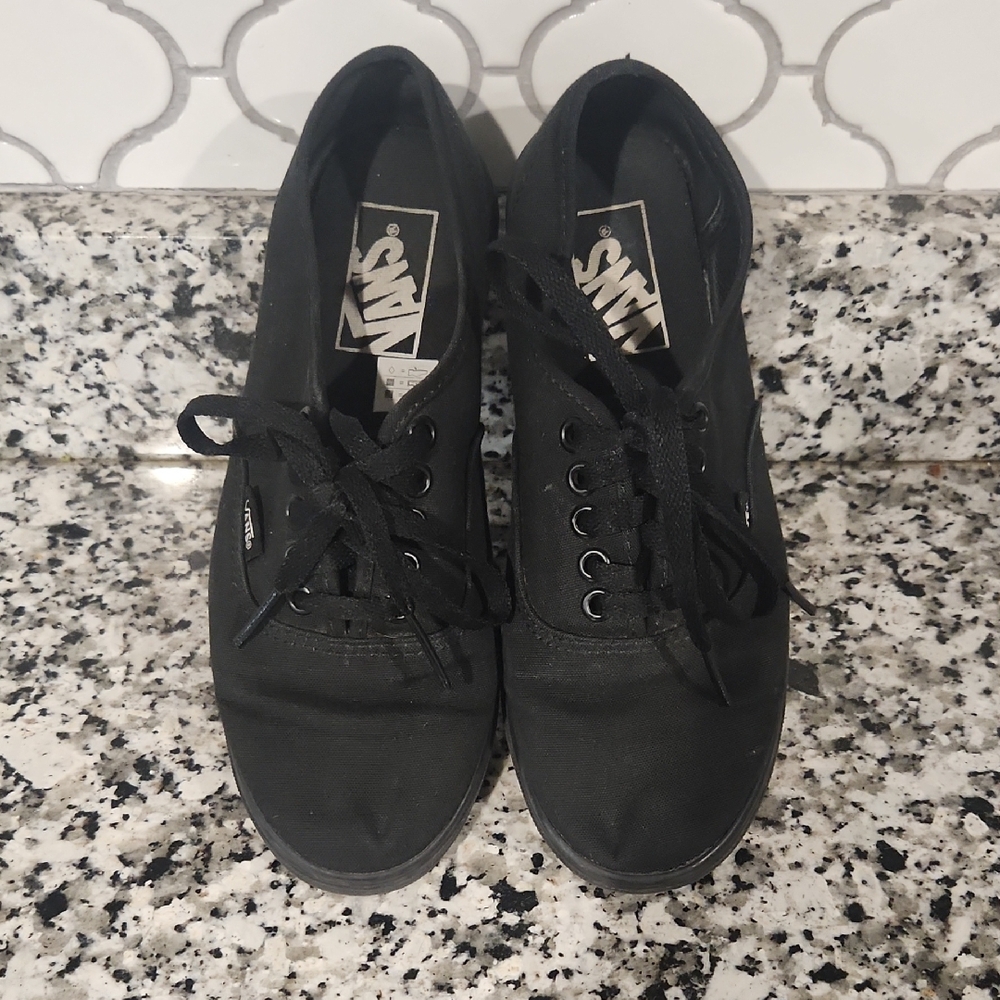 Vans Black Lace-Up Sneakers